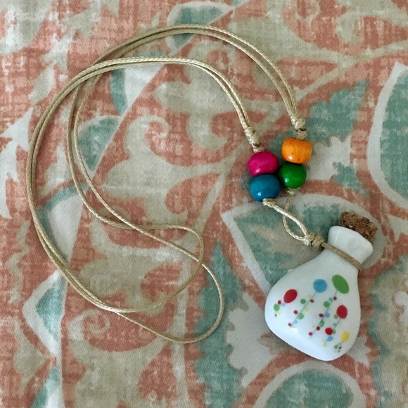 Jewelry - NEW✨ Hand Painted Colorful Ceramic Jar Necklace